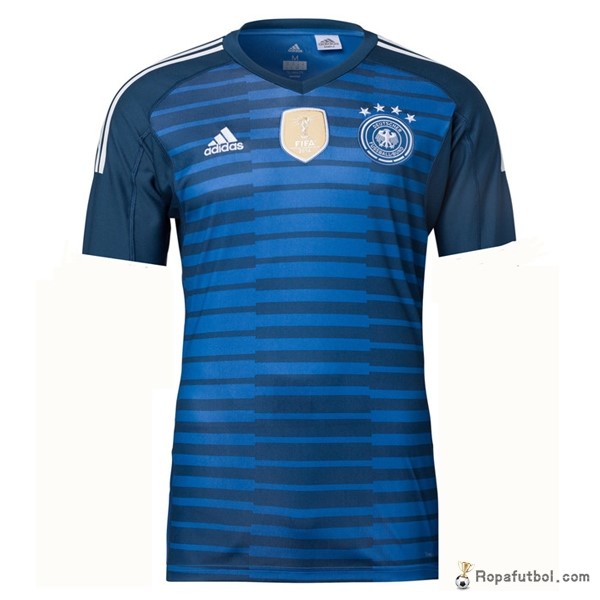 Camiseta Alemania Replica Primera Ropa Portero 2018 Azul